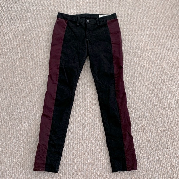 rag & bone Black & Wine Skinny Jean - Picture 2 of 11